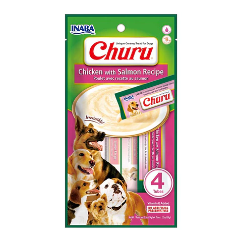 CHURU DOG SALMON & POLLO 14 GR (4 TUBOS)