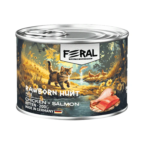 LATA FERAL KITTEN POLLO & SALMON (200 GR)