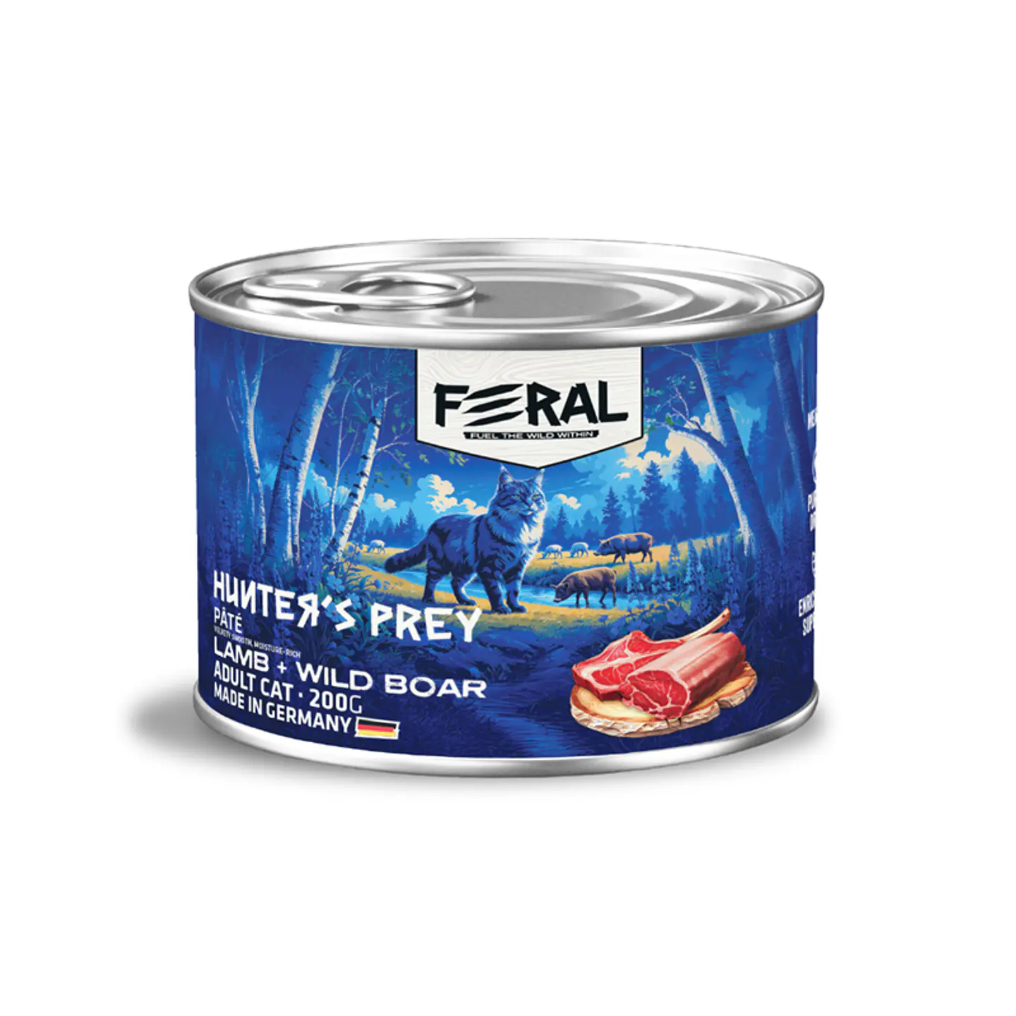 LATA FERAL CAT ADULTO CORDERO & JABALÍ (200 GR) 1