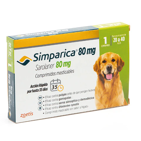 SIMPARICA 80MG X 1 COMP. (20KG A 40KG)