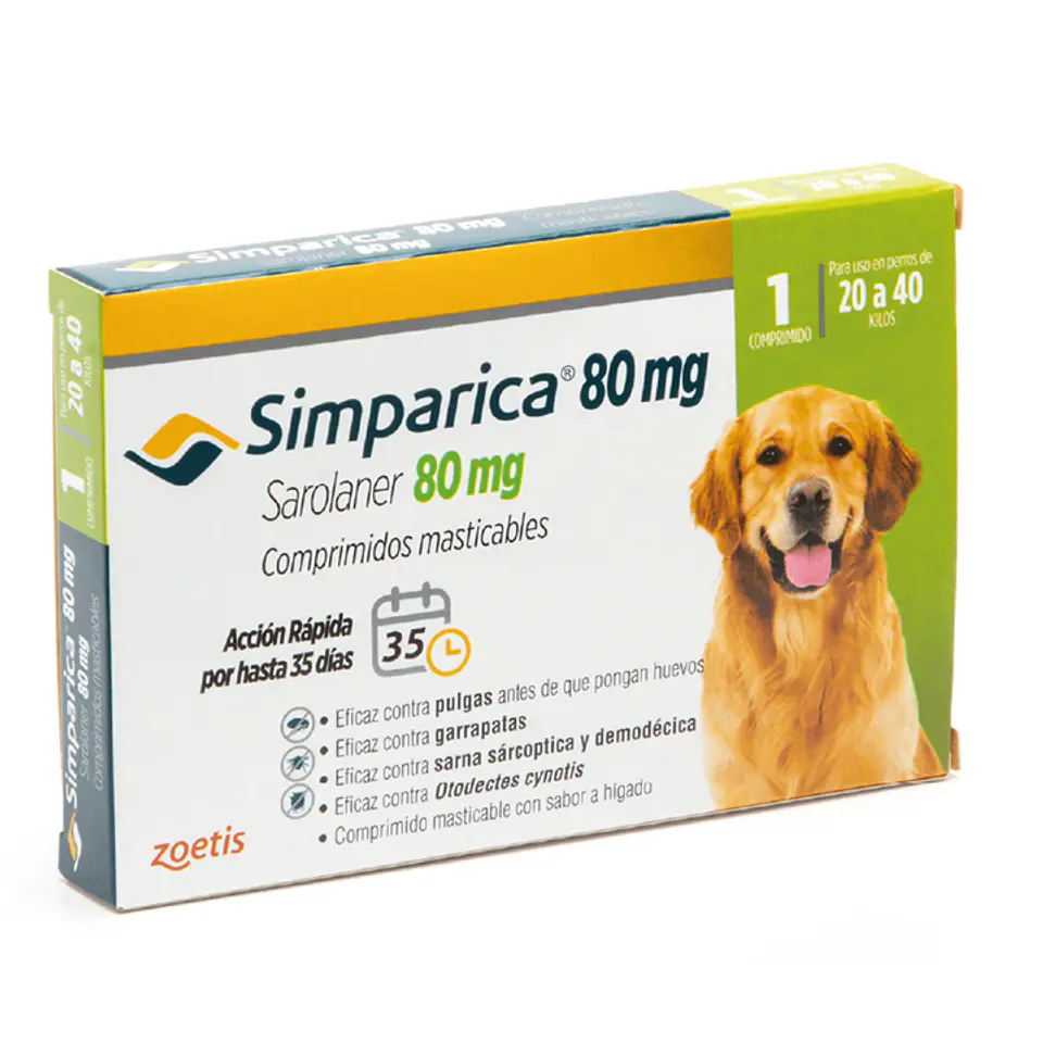 SIMPARICA 80MG X 1 COMP. (20KG A 40KG) 1