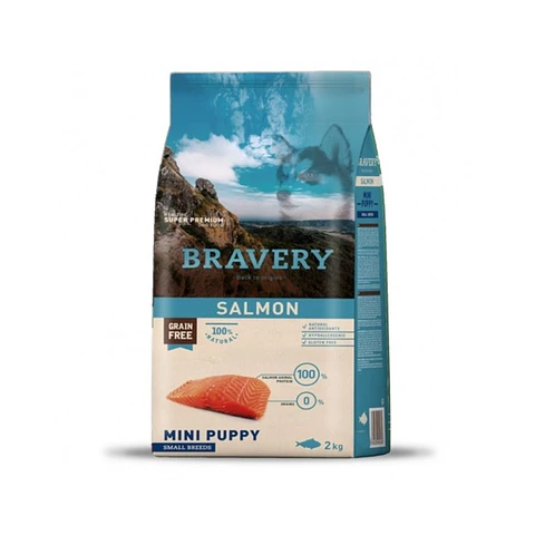 BRAVERY PERRO PUPPY RAZA PEQUEÑA SALMON 2 KG