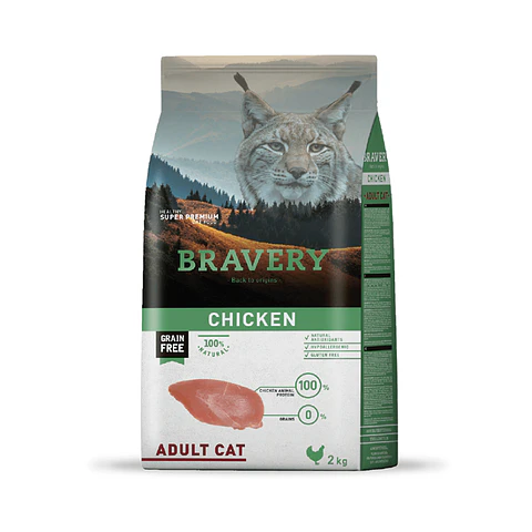 BRAVERY GATO ADULTO POLLO 2 KG
