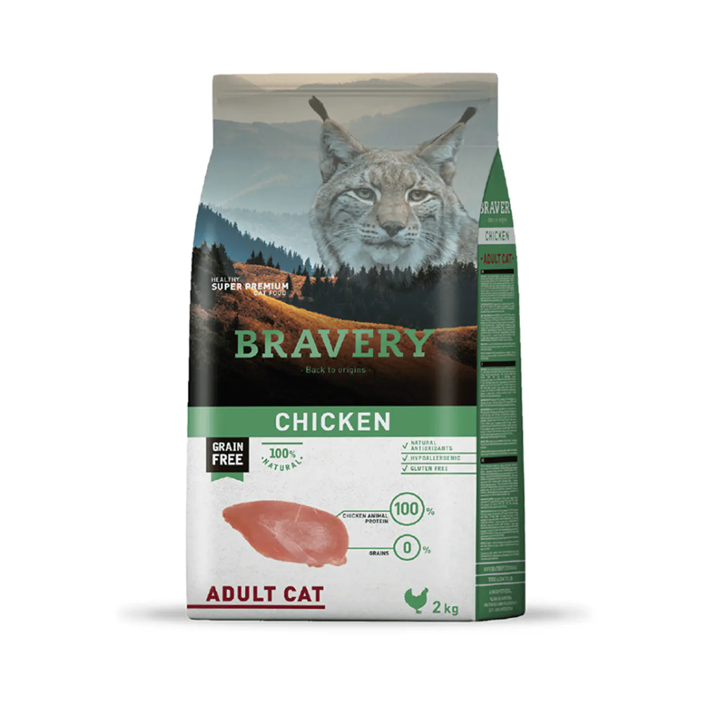 BRAVERY GATO ADULTO POLLO 2 KG 1