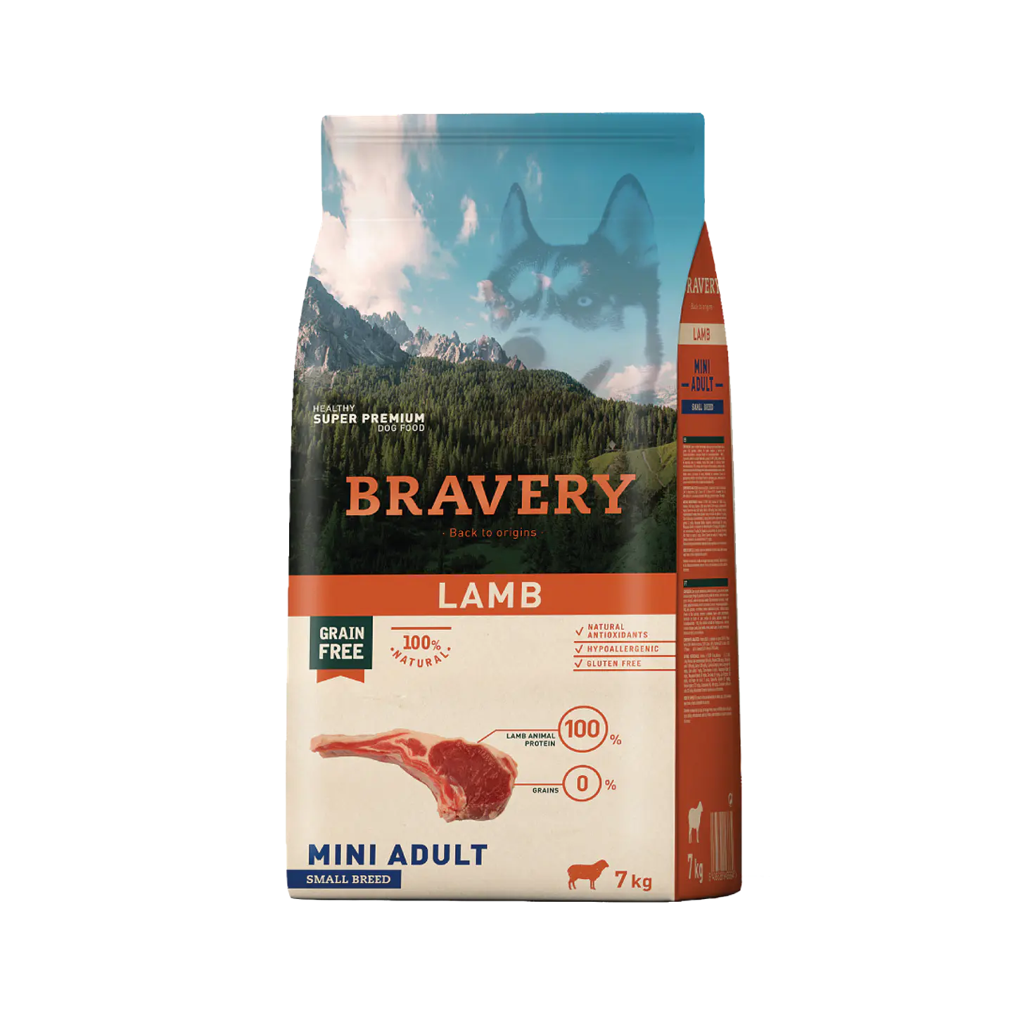 BRAVERY PERRO ADULTO RAZA PEQUEÑA CORDERO 7 KG 1