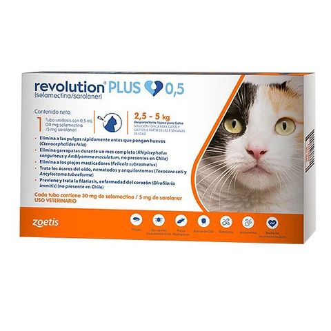 REVOLUTION PLUS (GATOS DE 2.5 KG - 5 KG)