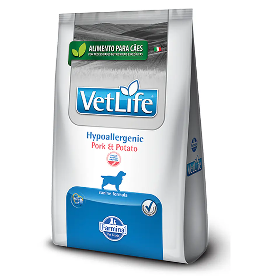 Vetlife Perro Hipoalergénico Cerdo y Papa 2 Kg. 1