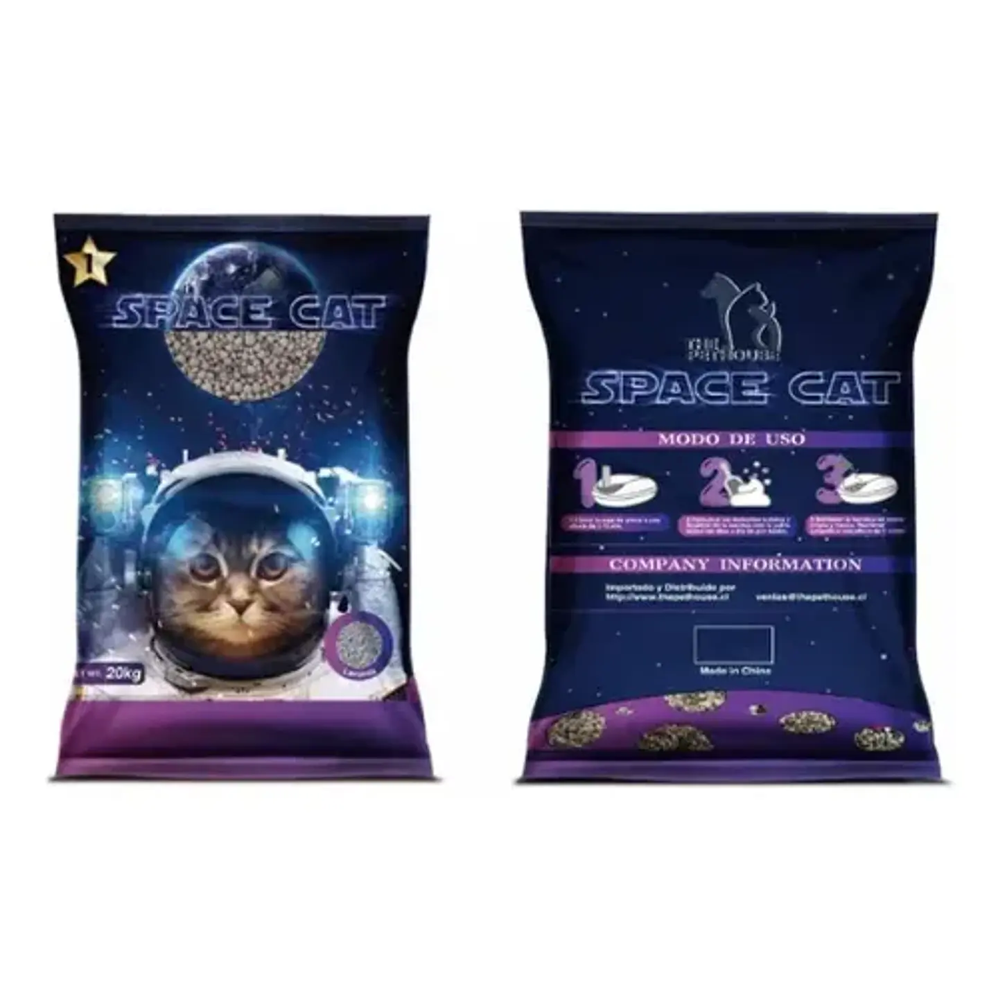 Arena Space Cat Lavanda 20 Kg 1