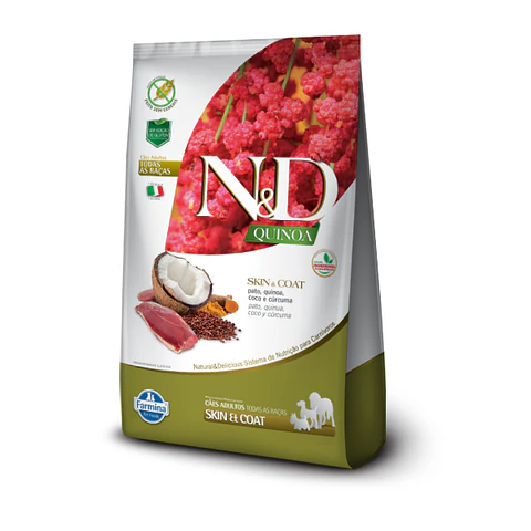 N&D Quinoa Perro Piel Sensible Pato 2,5 Kg.