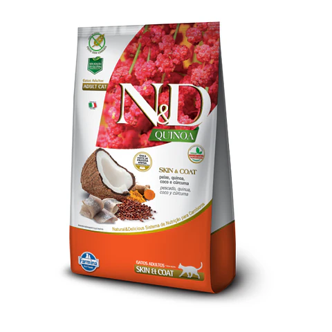 N&D Quinoa Gato Skin & Coat Pescado 1,5 Kg.