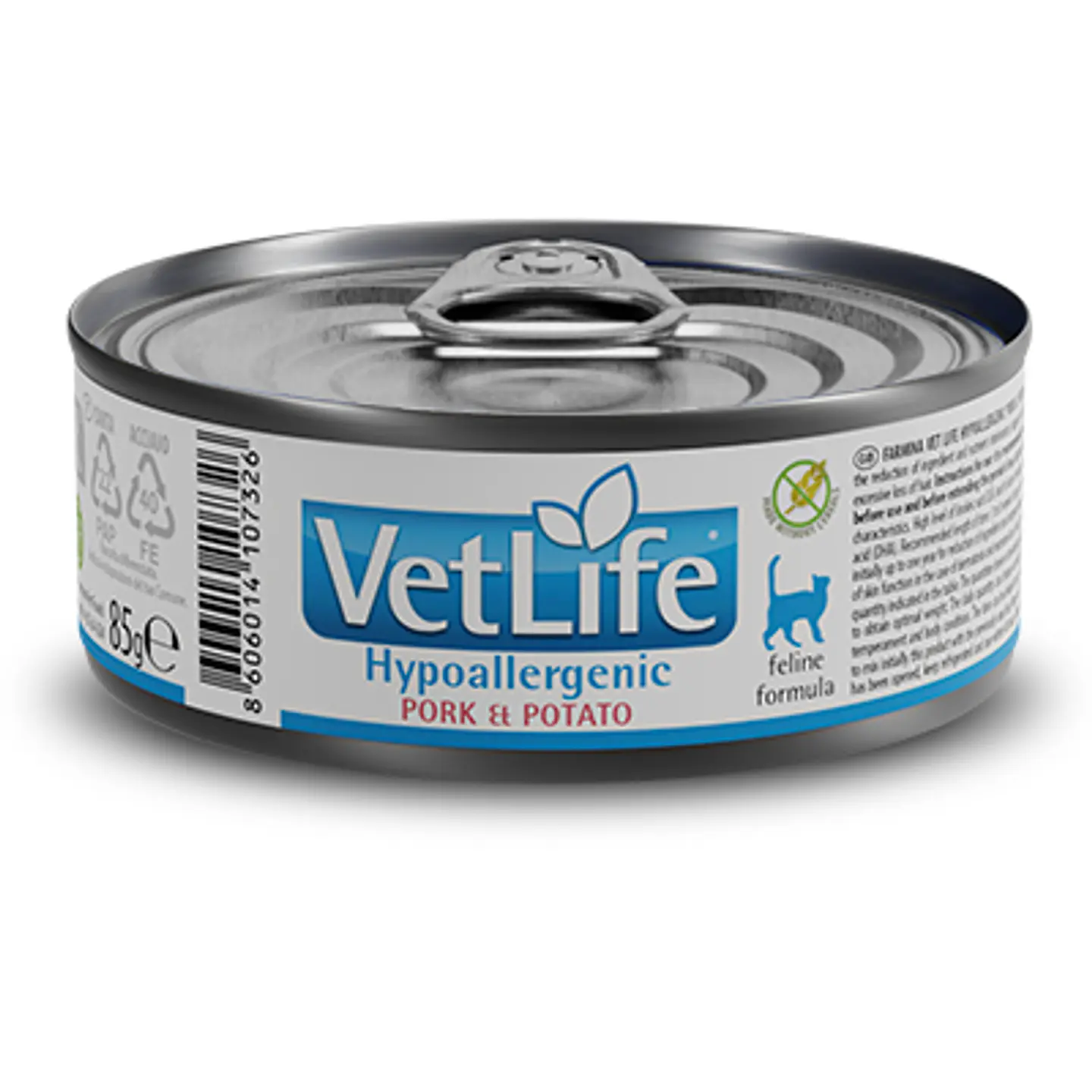 Vetlife Gato Lata Hypo Cerdo & Papa 85 gr. 1