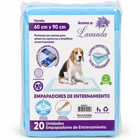 Sabanilla Lavanda 20 Unidades 60x90 cm.