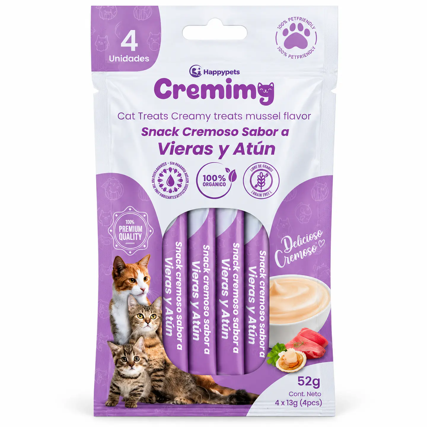 Snack Cremoso Atún y Vieras 4 unidades 1