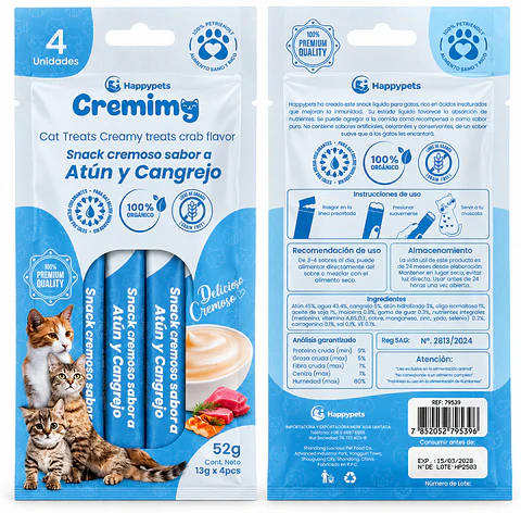 Snack Cremoso Atún y Cangrejo Sachet 4 unidades
