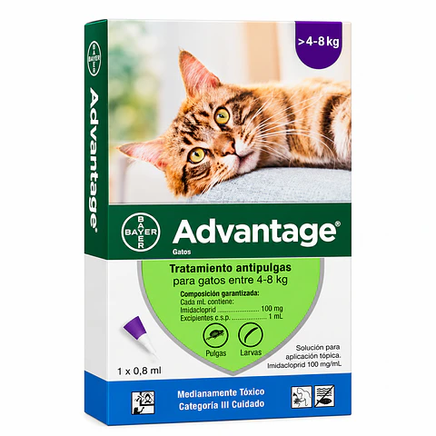 Pipeta Advantage Gato 4 a 8 kg.