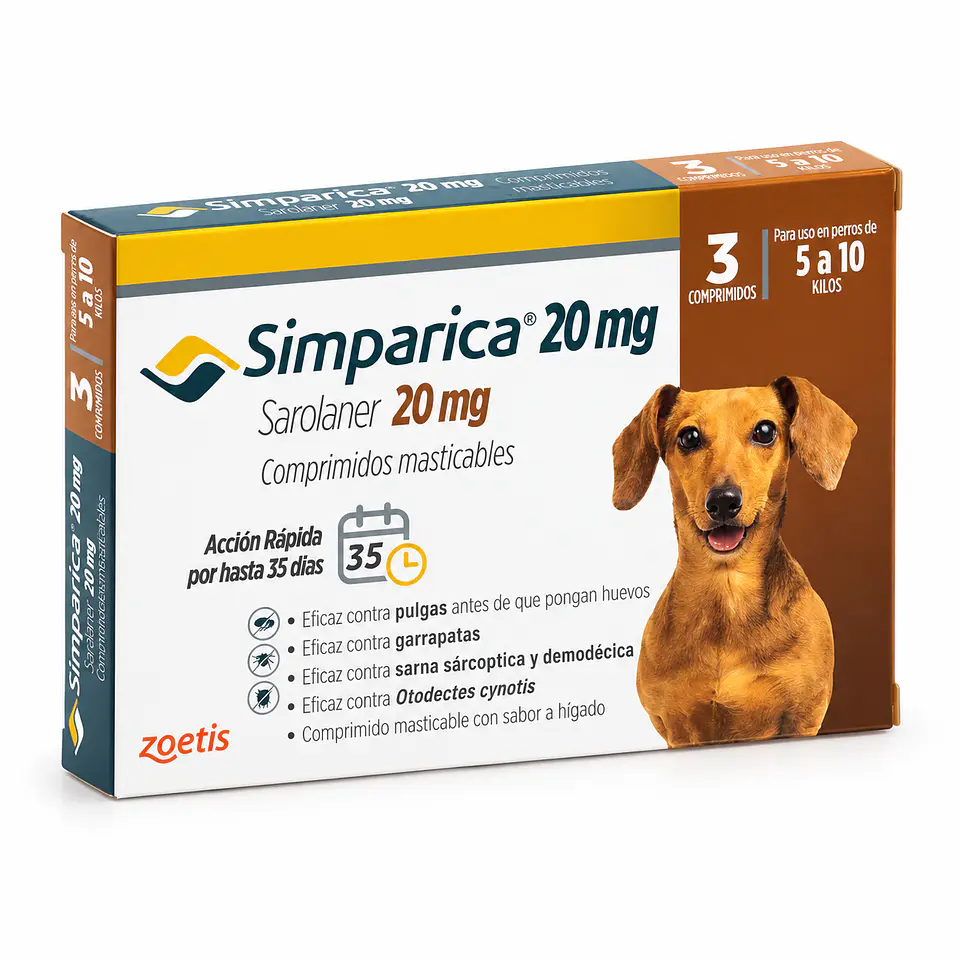 Simparica 20 mg x 3 Comprimidos (5 a 10 kg) 1