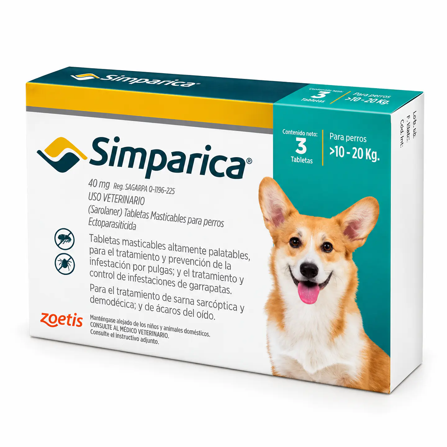 Simparica 40 mg x 3 Comprimidos (10 a 20 kg) 1