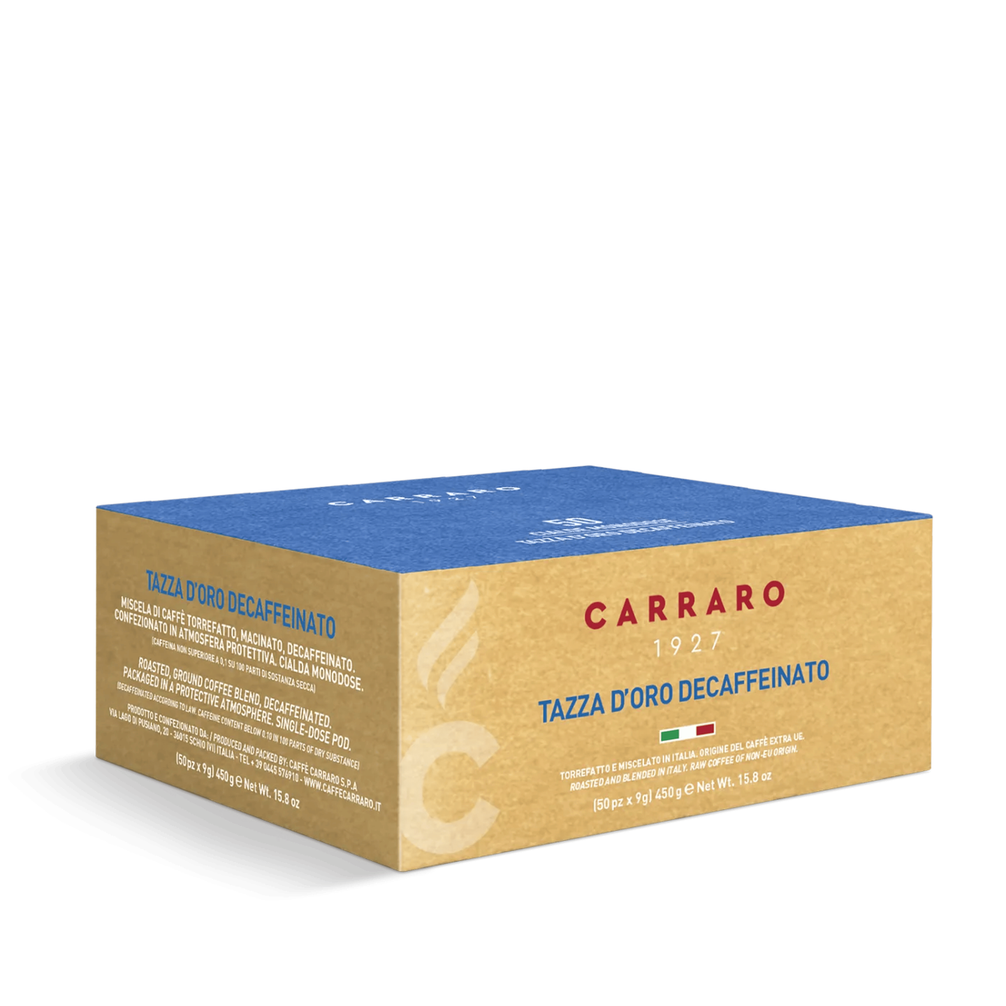 Café Descafeinado en Cialda 50 x 9g Carraro 1