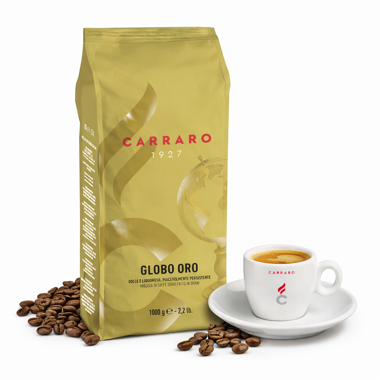 Café en Grano Globo Oro 1kg Carraro 2