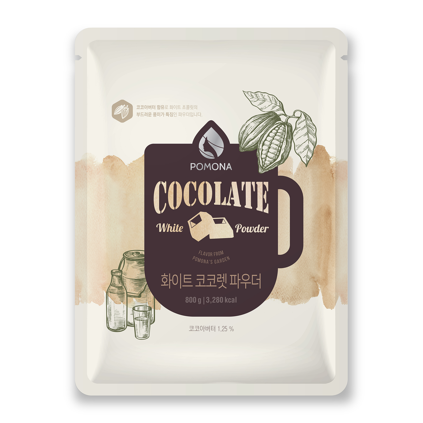 Base Chocolate Blanco en Polvo 800g Pomona 1