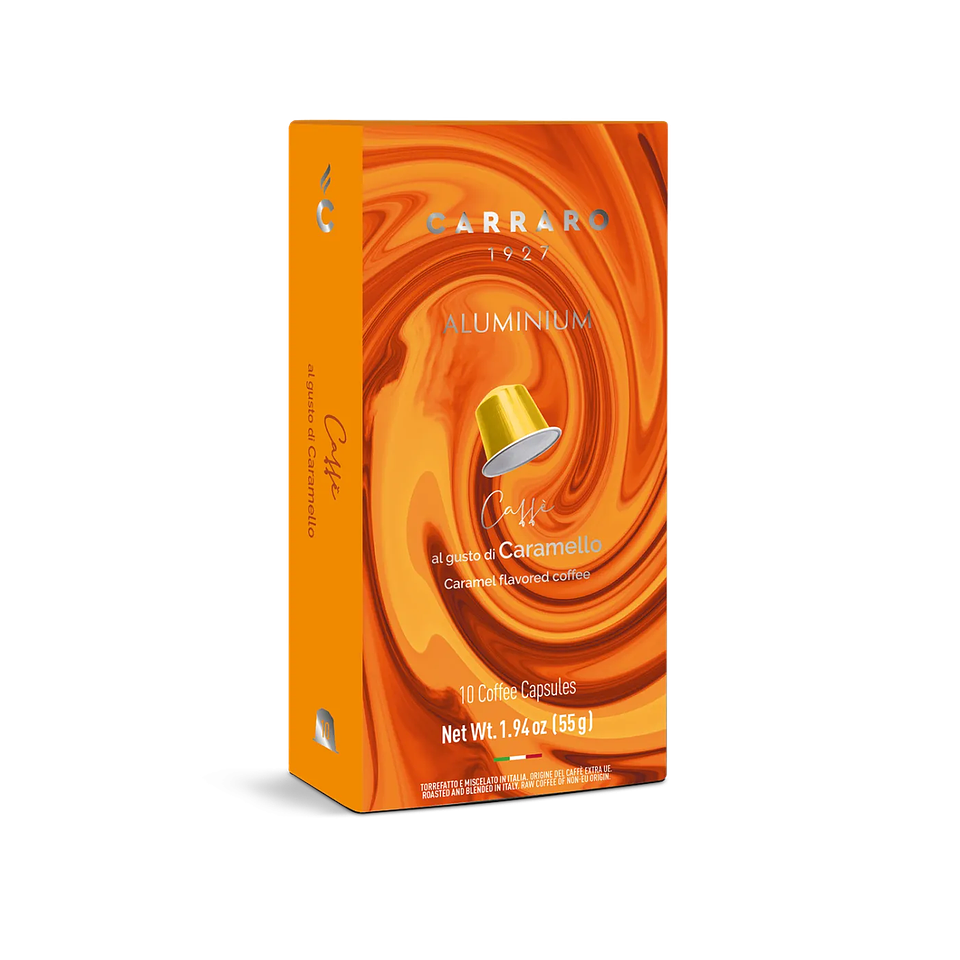 Carraro Caramel Coffee Cápsulas 10 unidades – Compatible Nespresso 1