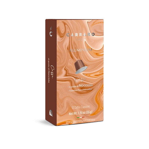 Carraro Hazelnut Cápsulas 10 unidades – Compatible Nespresso