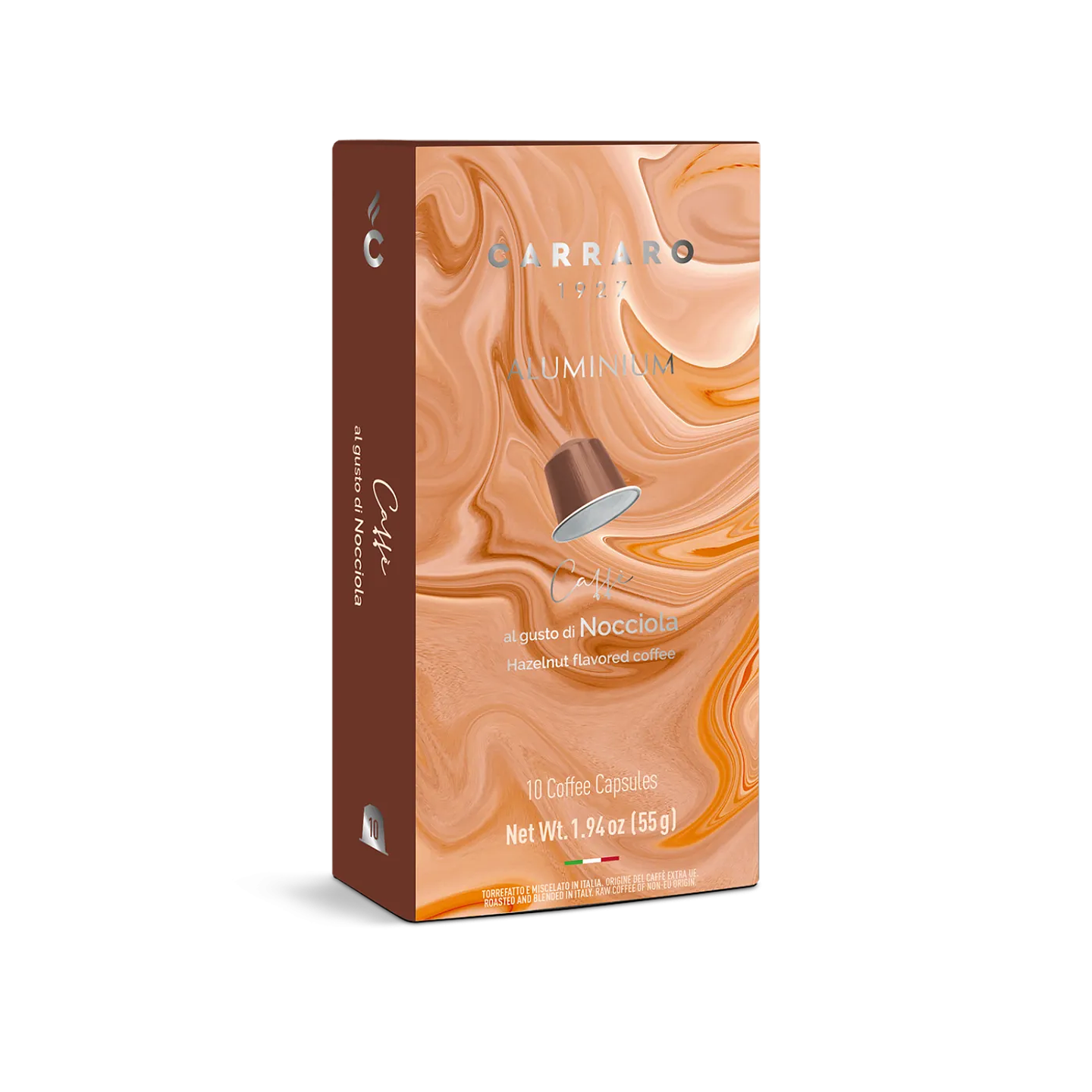 Carraro Hazelnut Cápsulas 10 unidades – Compatible Nespresso 1