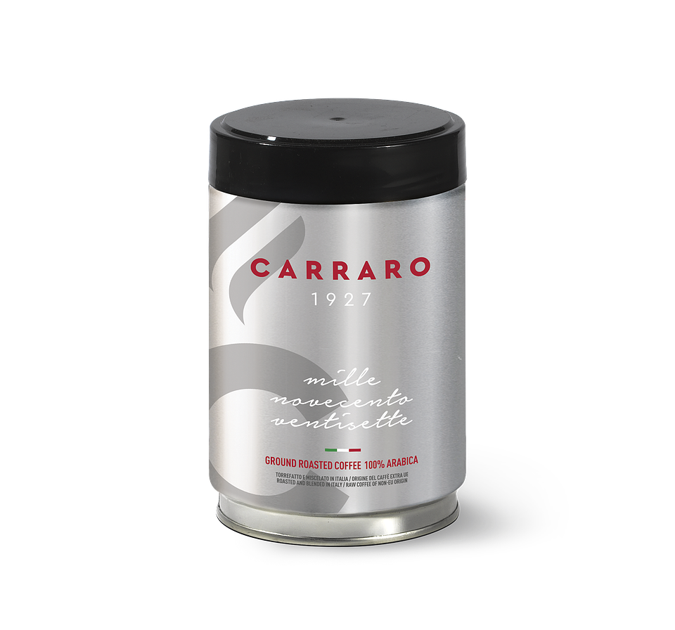 Carraro 1927 Ground Coffee 250g – Café molido en tarro 1