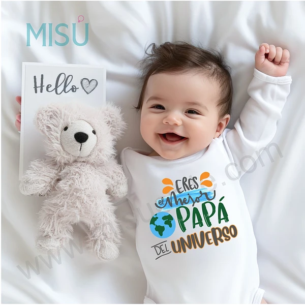 Body (bebé) o polera (niños) o polera niño eres el mejor papá del universo