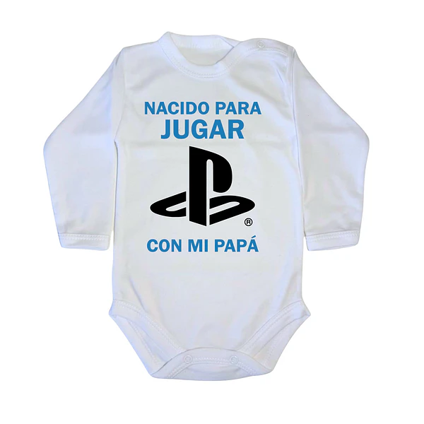Body con frase: nacido para jugar con mi papá