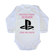 Body con frase: nacida para jugar con mi papá