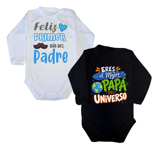 Pack bodys diseño Día del Padre niño