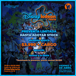 ENTRADA BÁSICA - FIESTA DISNEY / NICKELODEON