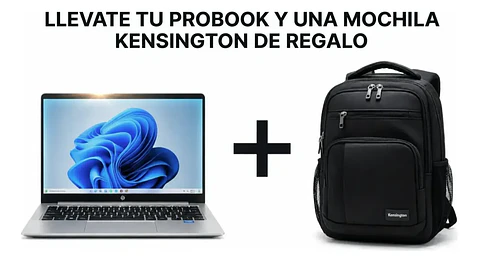 Hp Probook 4 G1 14" AMD Ryzen 3 8gb 512gb Win11 Pro + Mochila de Regalo