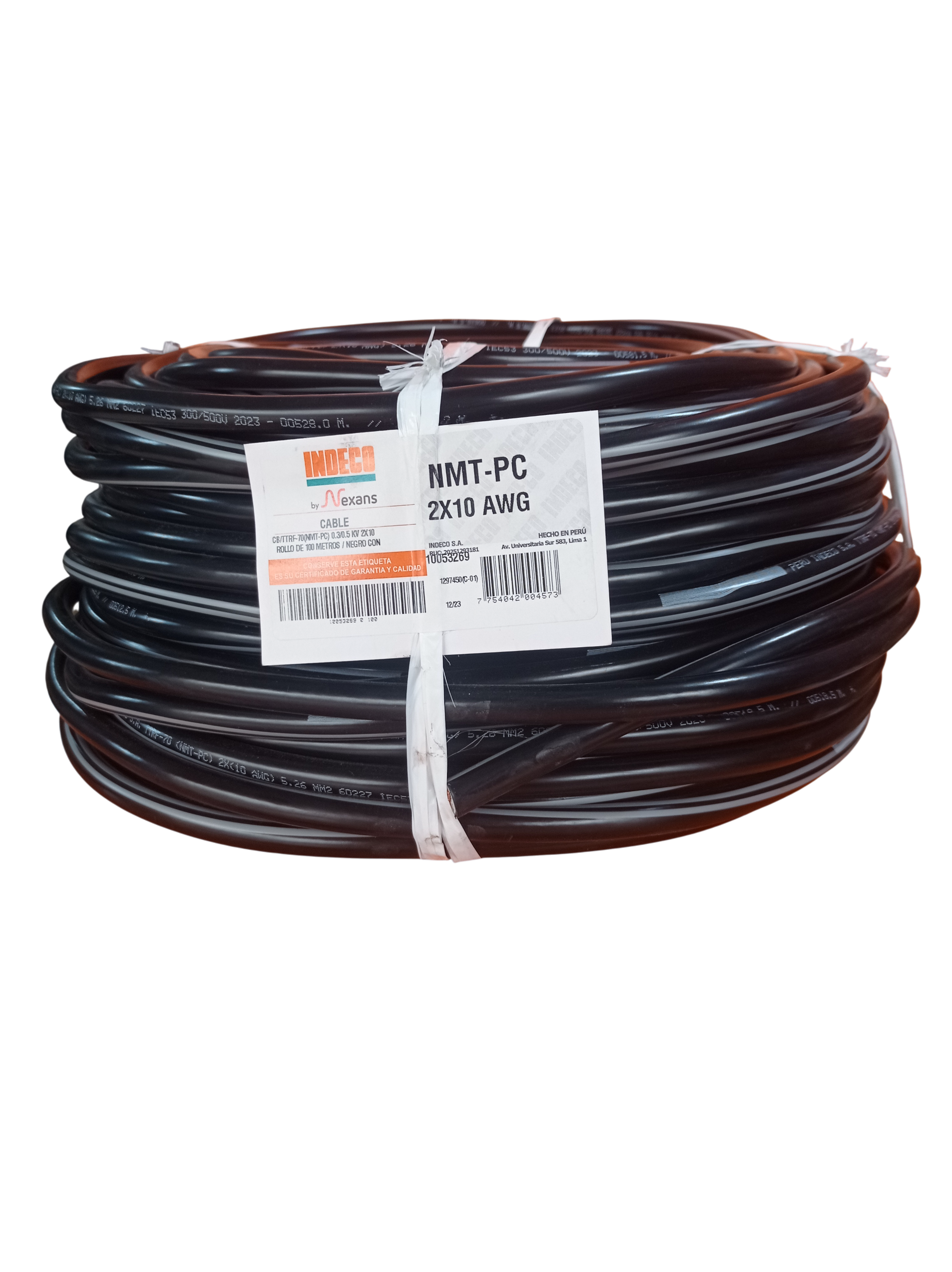 Cable Vulcanizado Bifásico 2x10 AWG INDECO 1