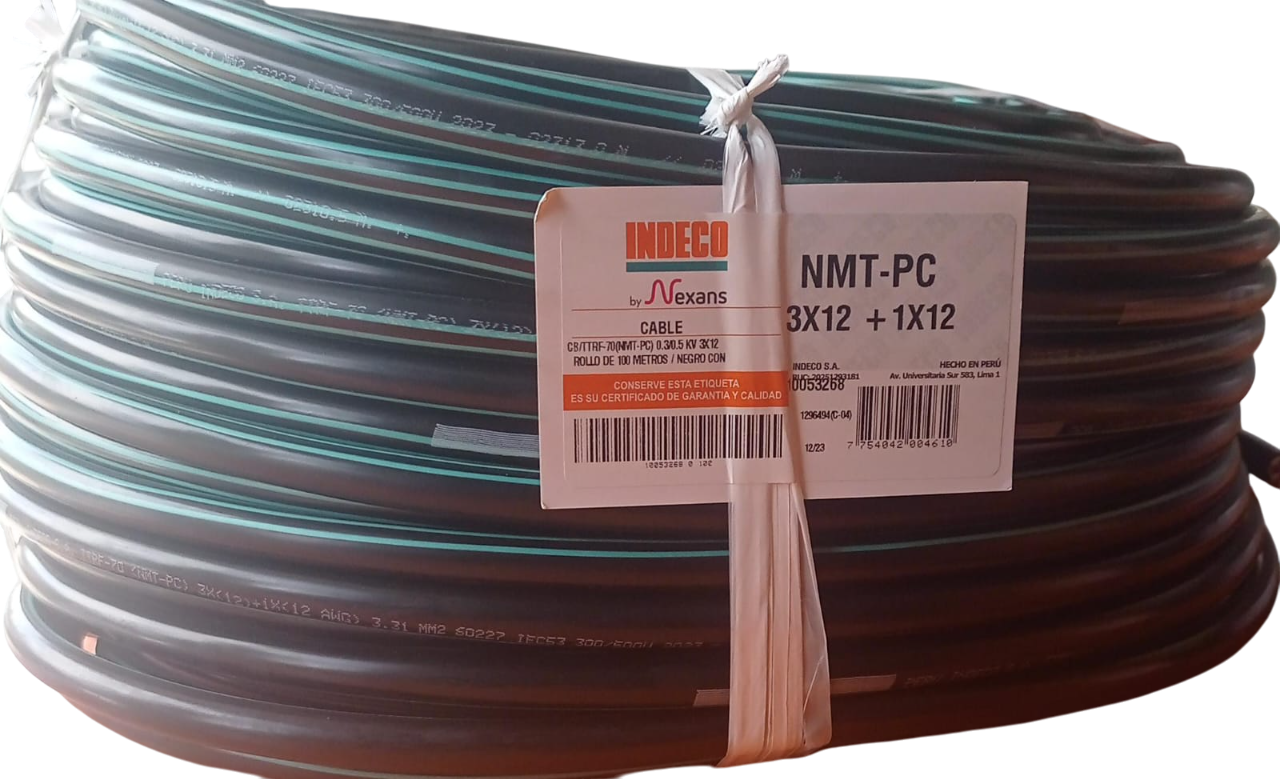 Cable Vulcanizado INDECO 4x12 AWG 1