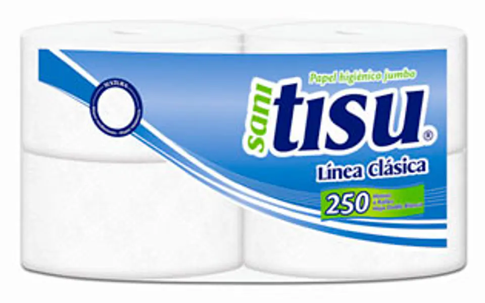 Sanitisu Jumbo Blanco	4 Rollos x 250 metros  1
