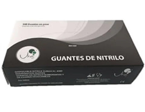 Guantes Nitrilo Color Negro Caja x 100 Unidades