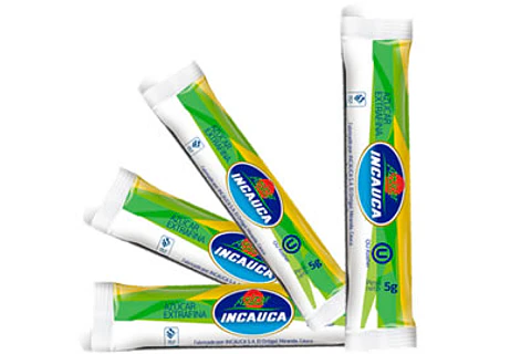 El azúcar Incauca Extrafina, Presentación: Bolsa de 200 Tubipak x 3 Unidades