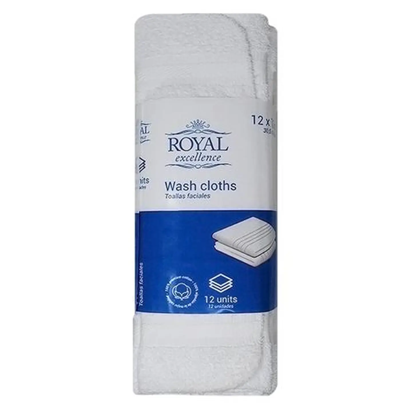 Royal Excellence Toalla Facial Blanca x 24 Unidades 1