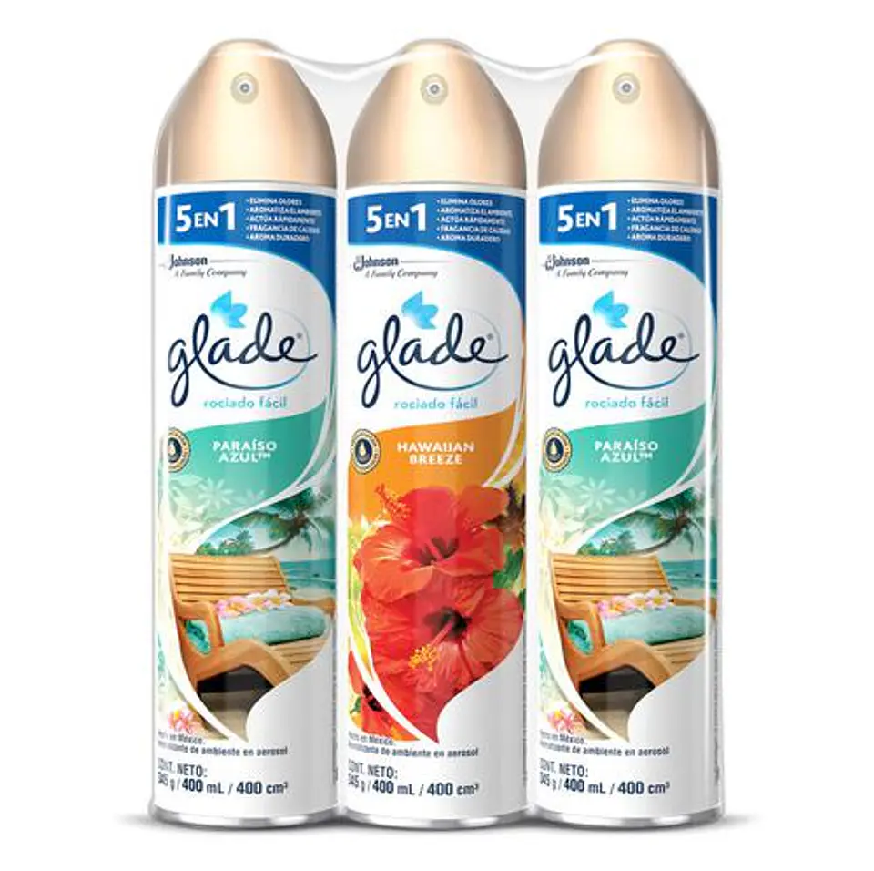 Glade Ambientador Aerosol 6 unidades / 400 ml 1