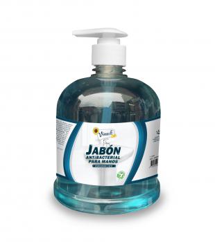 Jabón Antibacterial para manos 1 Litro con válvula push x 12 Unidades
