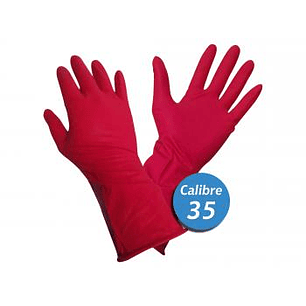 Guantes de caucho rojo Talla 8 Calibre 35 x 12 pares