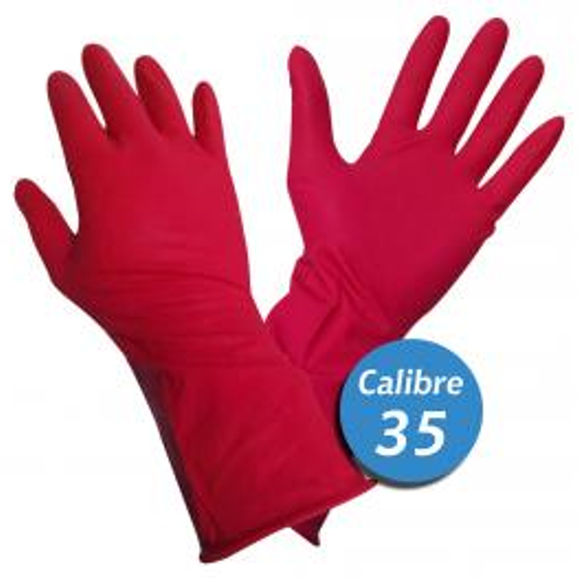 Guantes de caucho rojo Talla 8 Calibre 35 x 12 pares 1