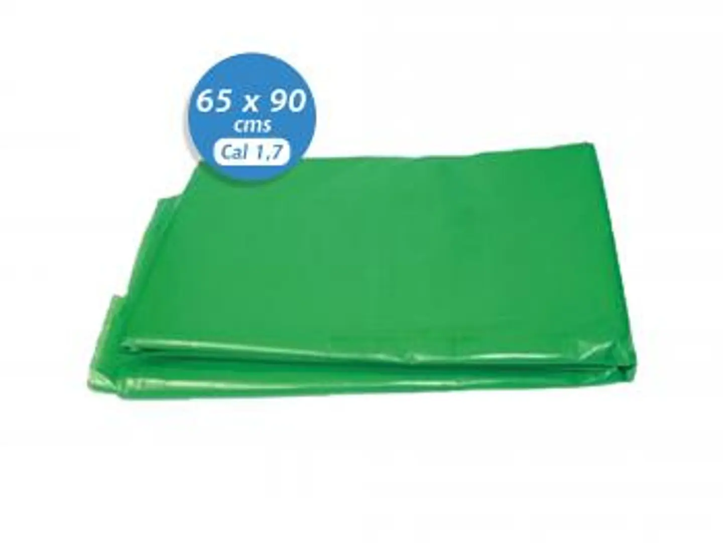 Bolsa plástica verde 65 x 90 cms Cal. 1,7 Paquete por 10 Unds 1