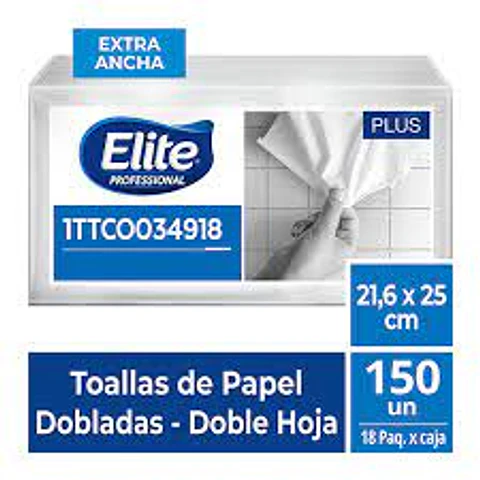 Toalla para Manos Doble Hoja Elite x 150 Hojas