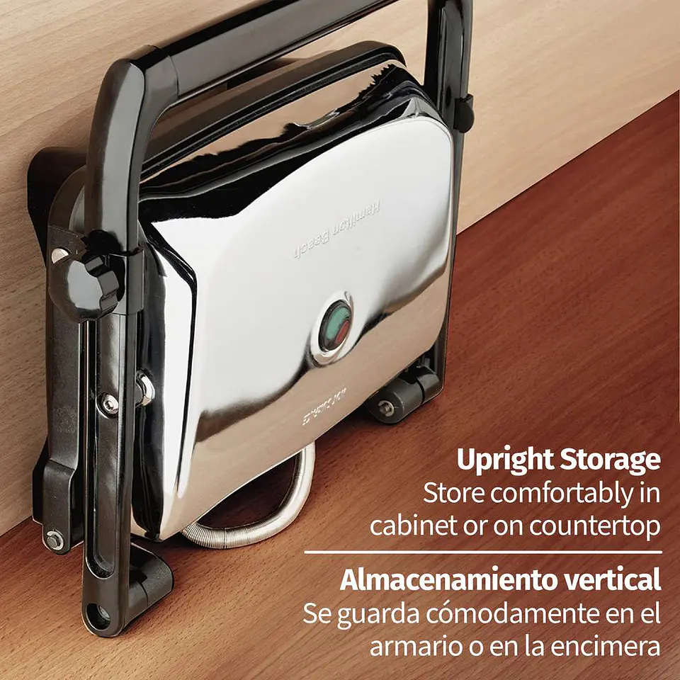 Hamilton Beach Sanduchera Gourmet con Rejilla Antiadherente. 5