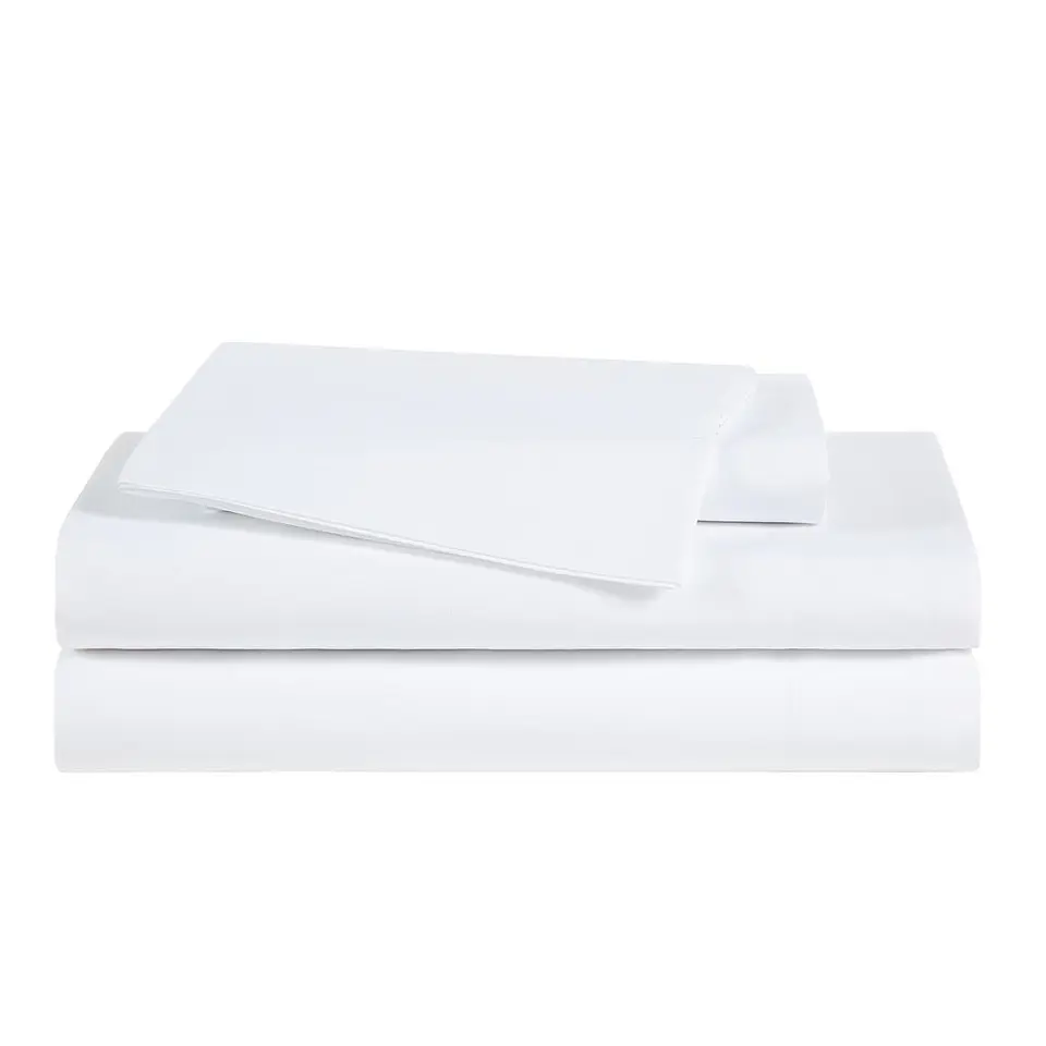 Set de Sábanas Queen Blanco Sólido 4 Piezas. 1