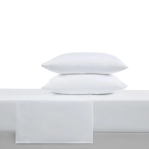 Set de Sábanas Queen Blanco Sólido 4 Piezas.