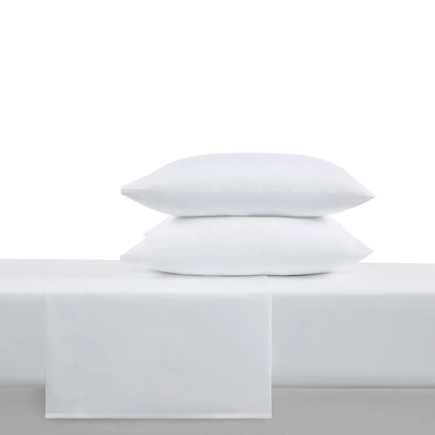 Set de Sábanas Queen Blanco Sólido 4 Piezas. 2